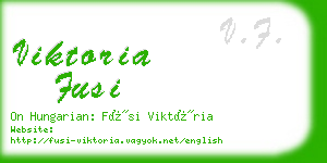 viktoria fusi business card